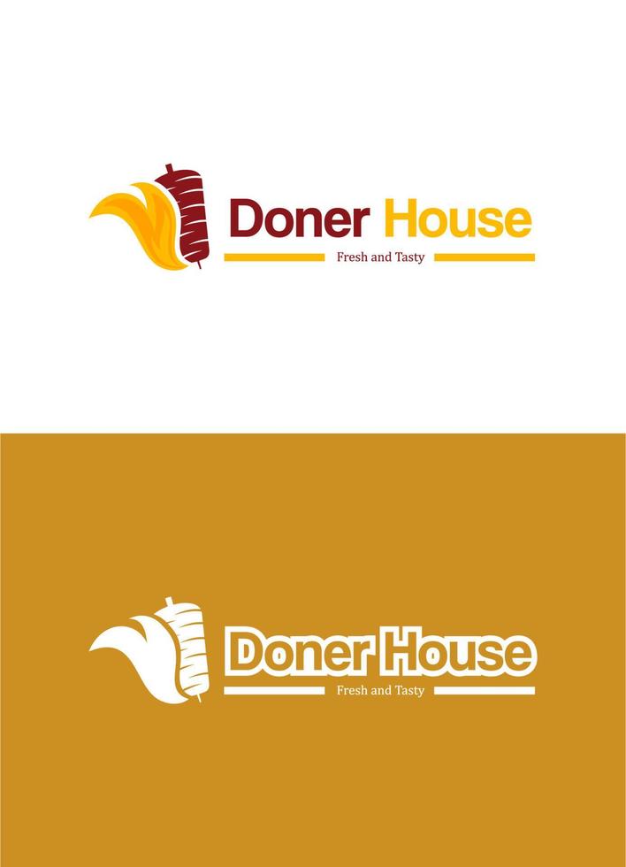 Doner and Kebab Logo Design vector