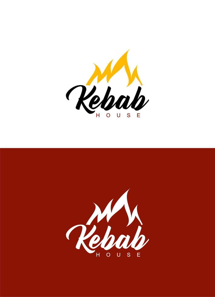 diseño de logotipo doner y kebab vector