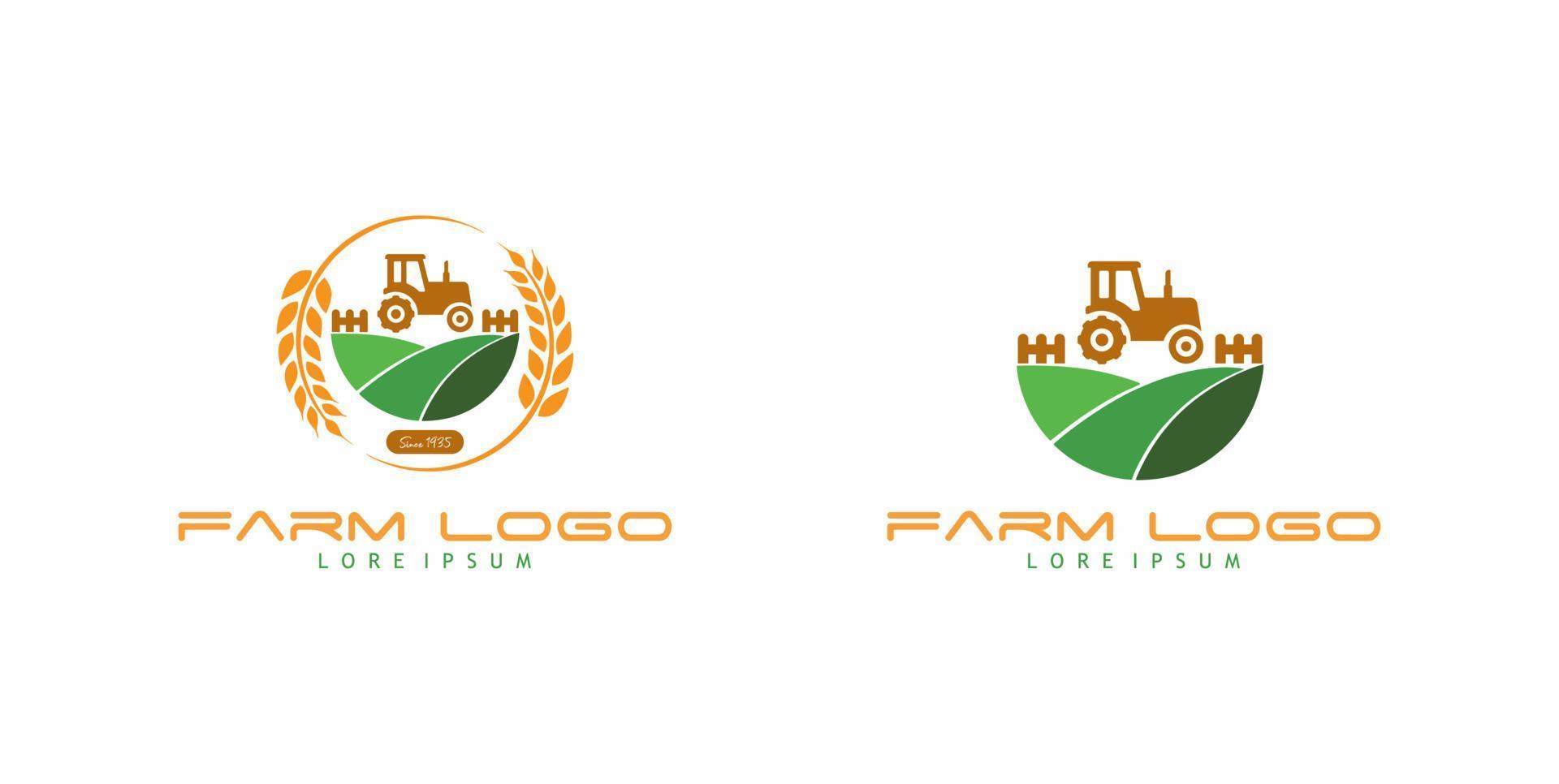 diseño de logotipo de empresa agrícola vector