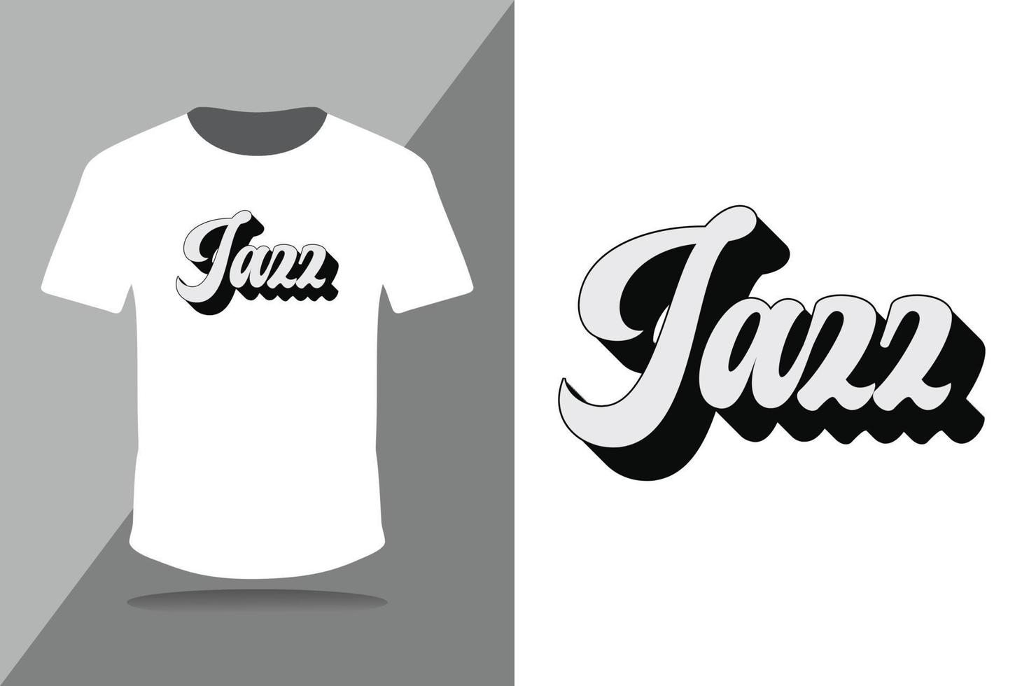 tipografía retro de jazz para sello de camiseta, estampado de camiseta, aplicación, eslogan de moda, insignia, ropa de etiqueta, jeans y ropa informal vector