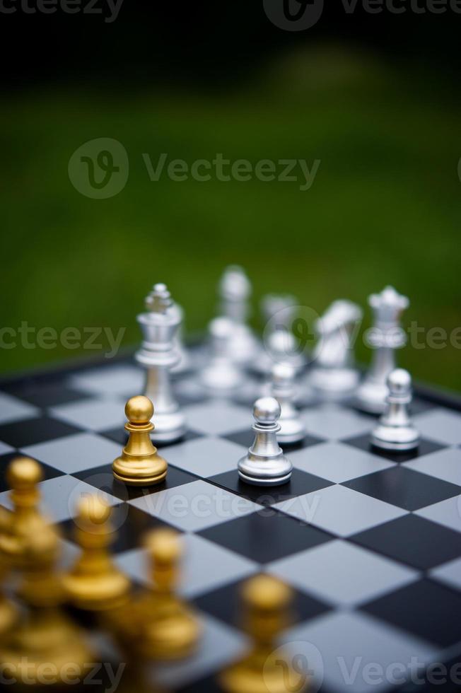 Chess, board games for concepts and contests, and strategies for business success ideas photo