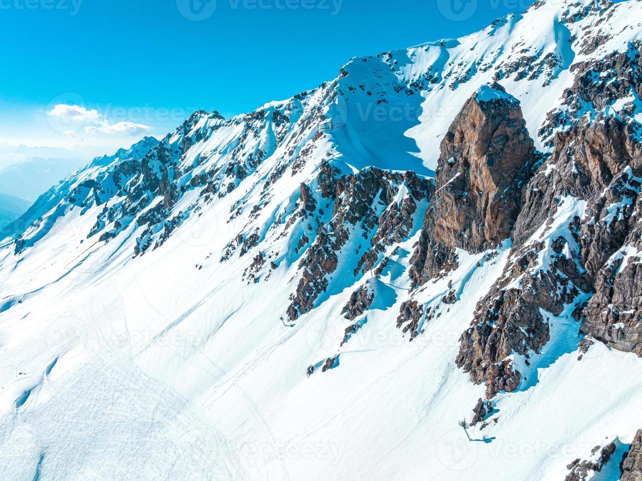 Alpine ski resort St. Anton am Arlberg in winter time photo