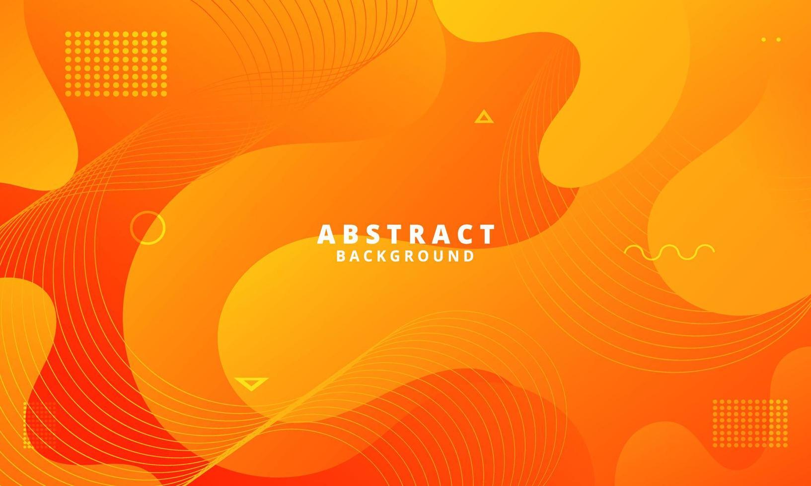 Abstract Orange Fluid Wave Background vector