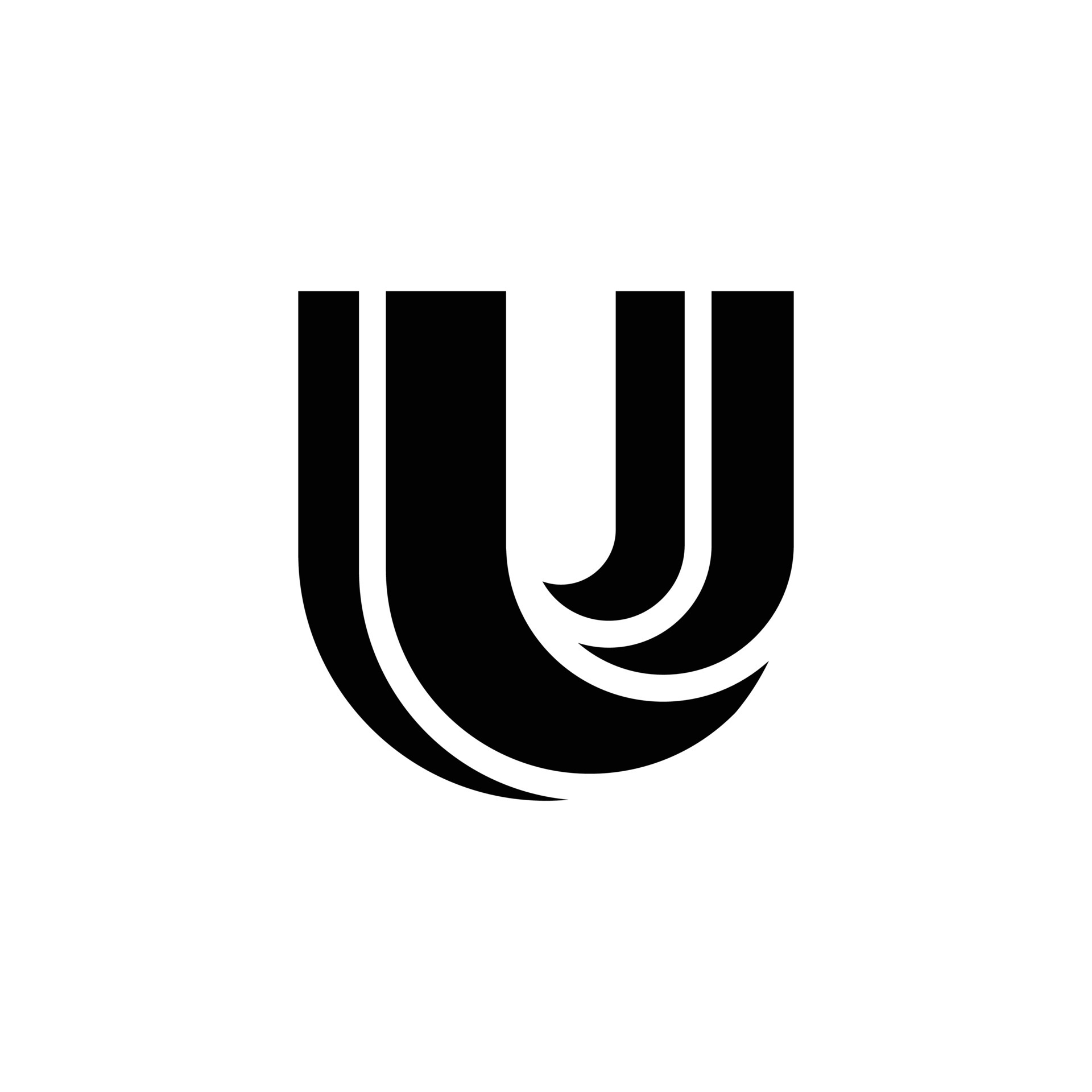 modern letter U with 3d isometric logo design 6869004 Vector Art at ...