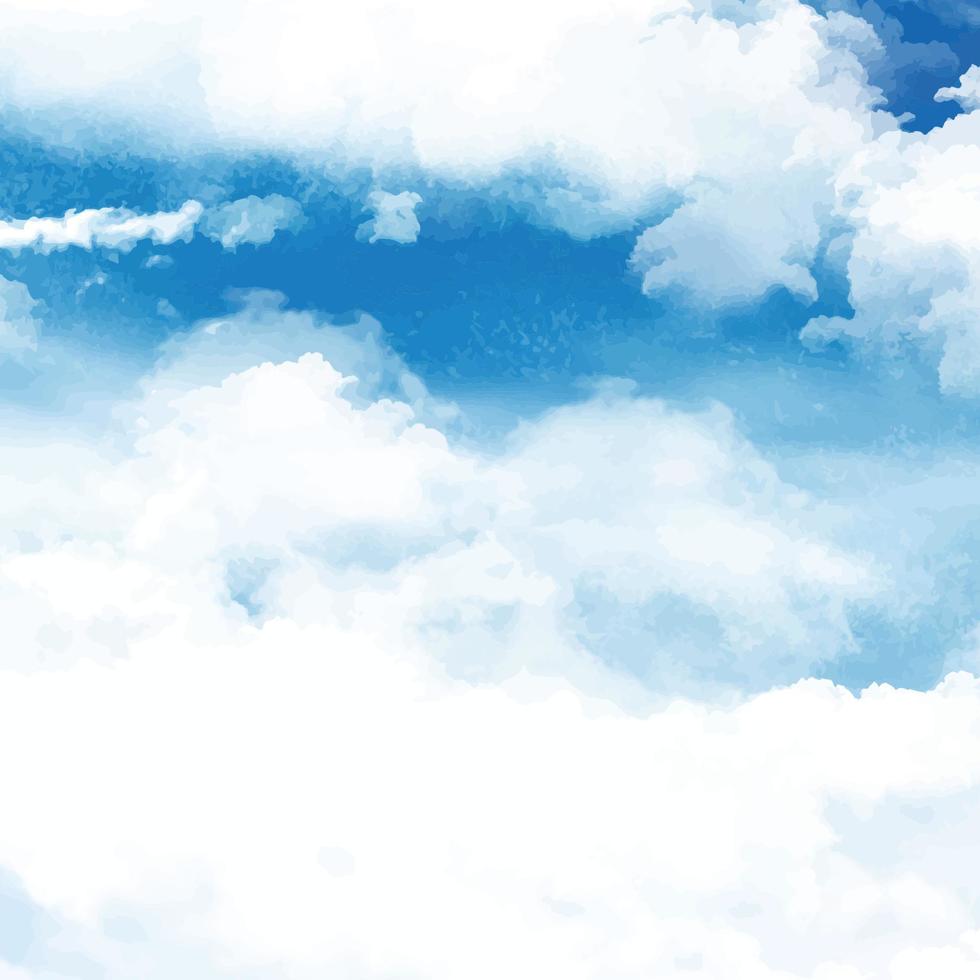 Artistic Blue Sky Cloud Concept vector