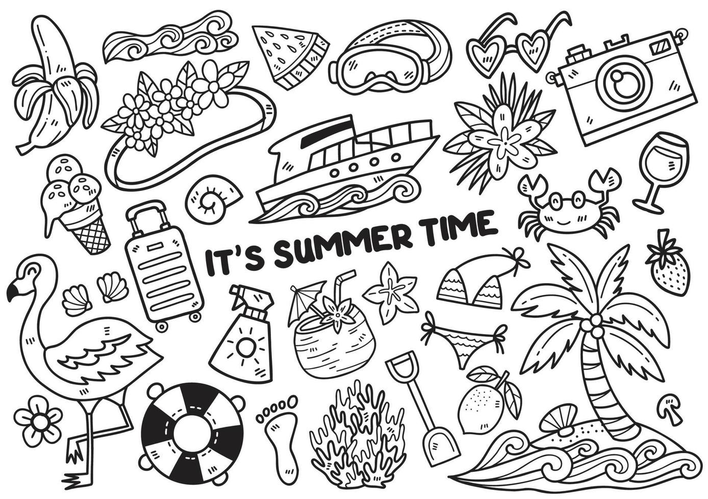 summer illustration Vector for banner, poster, flyer