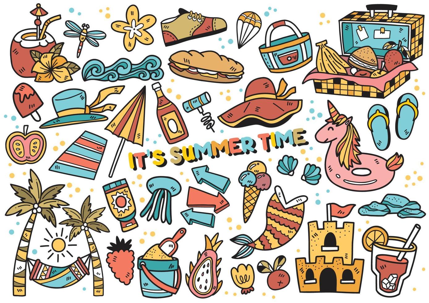 summer illustration Vector for banner, poster, flyer
