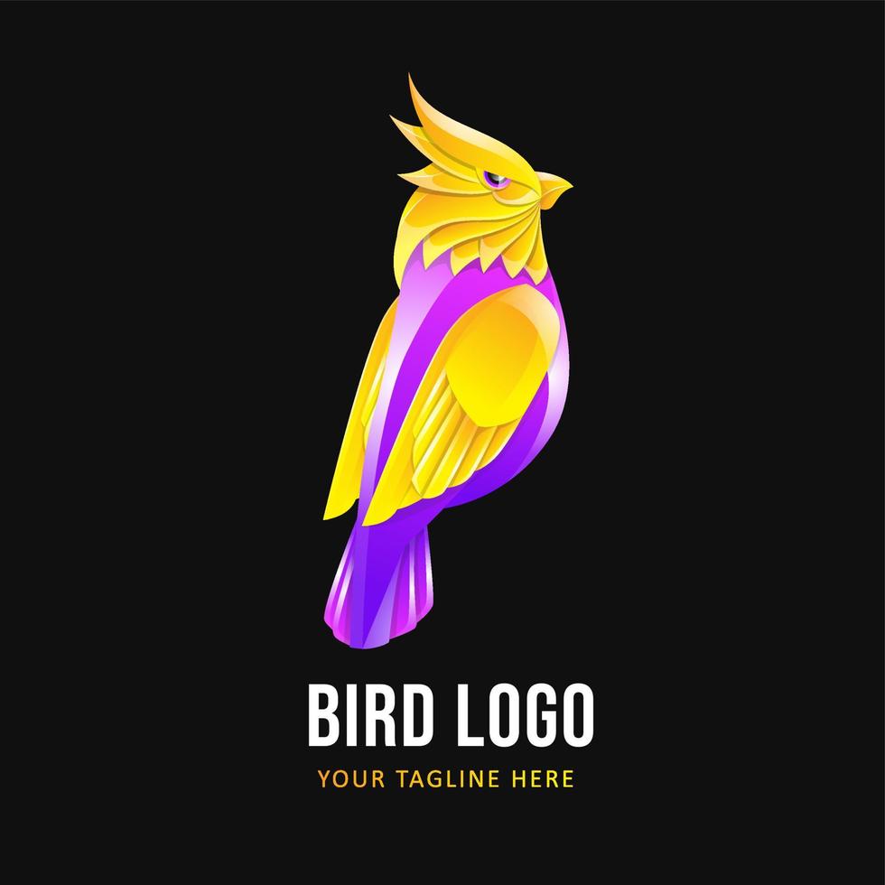 Bird Logo Template. Colorful Animal logo vector