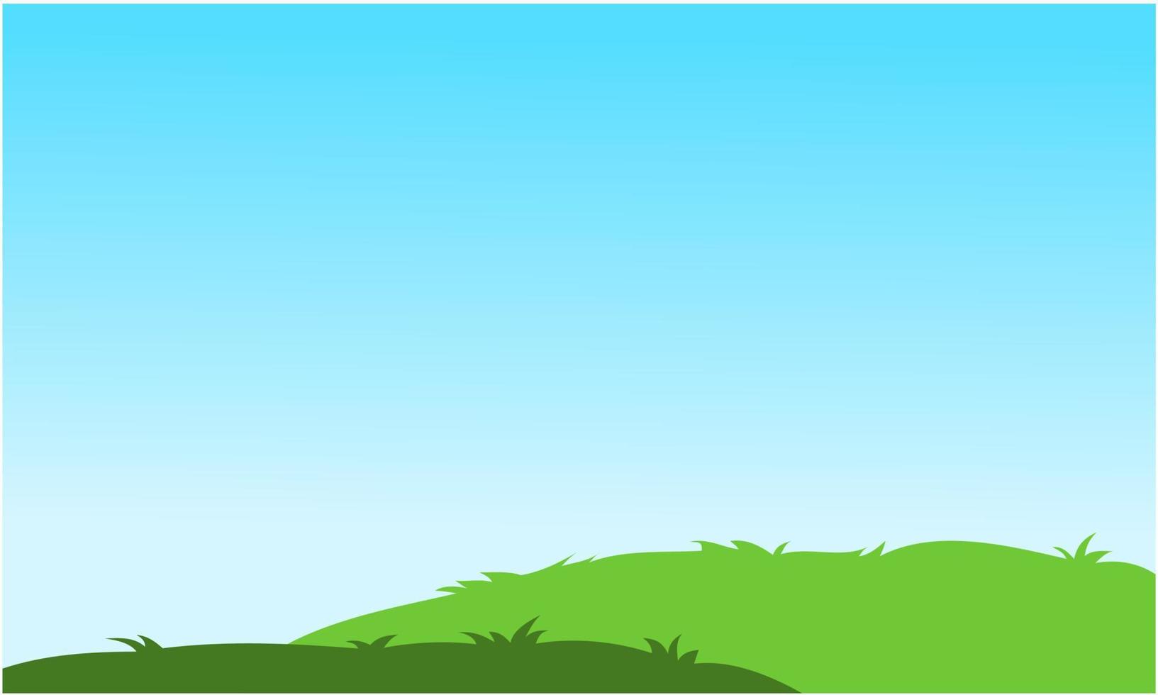 vector grass land, grass draw with summer blue sky background 6869411