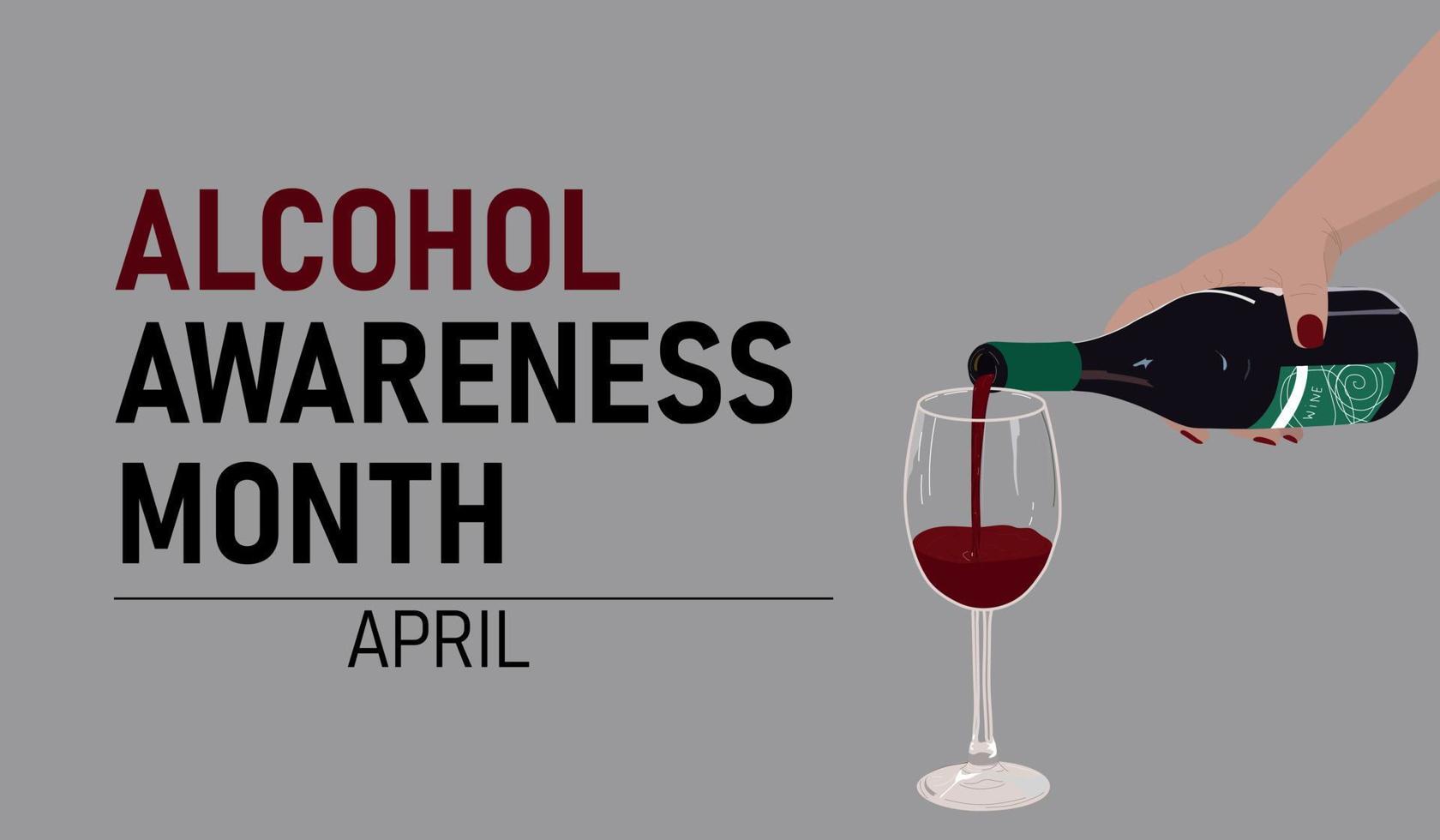 Alcohol awareness month banner vector