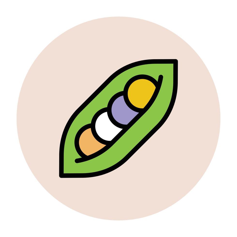 Trendy Peas Concepts vector