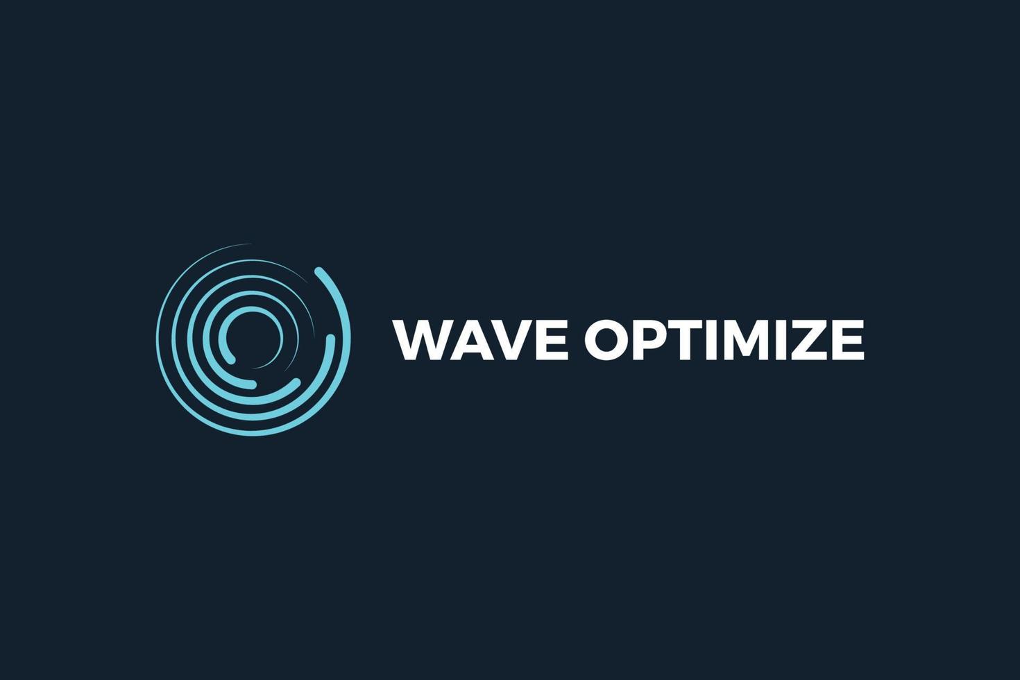 Wave optimize letter O green color business logo design vector