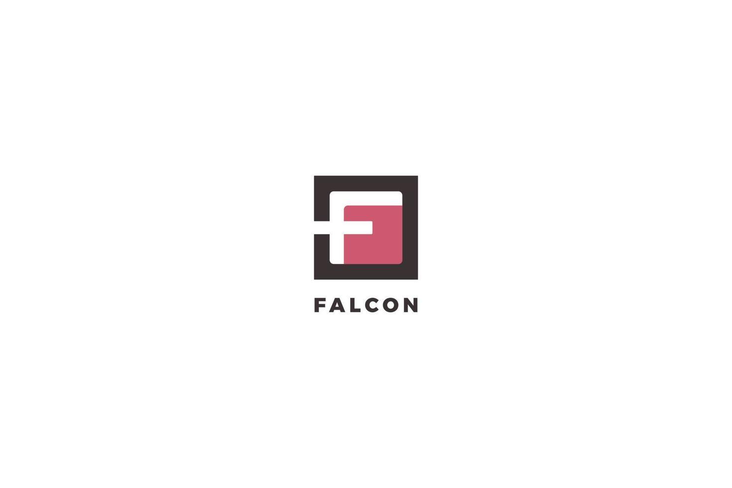 Letter F minimal flat business logo design vector
