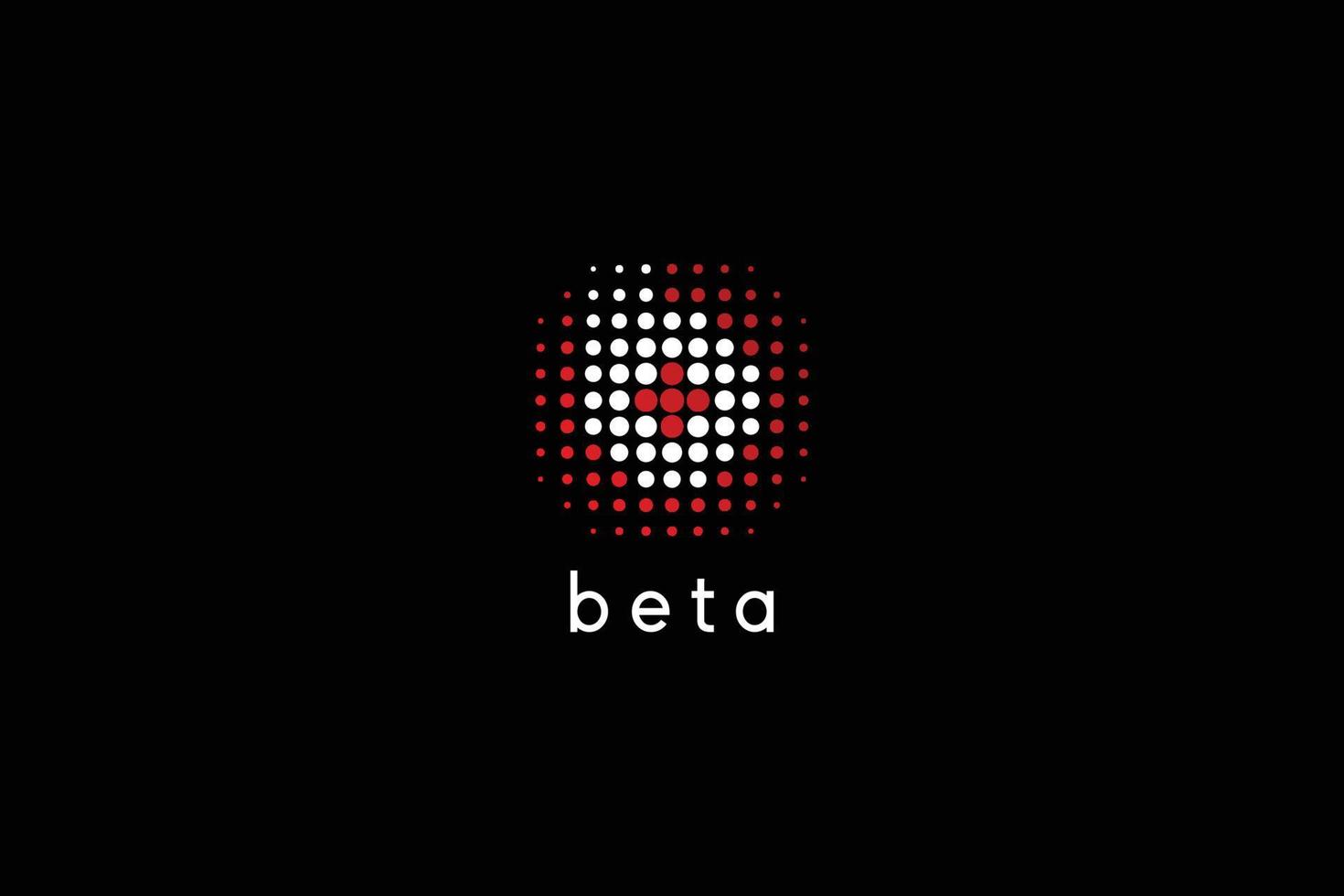 logotipo punteado tecnológico creativo de la letra b vector
