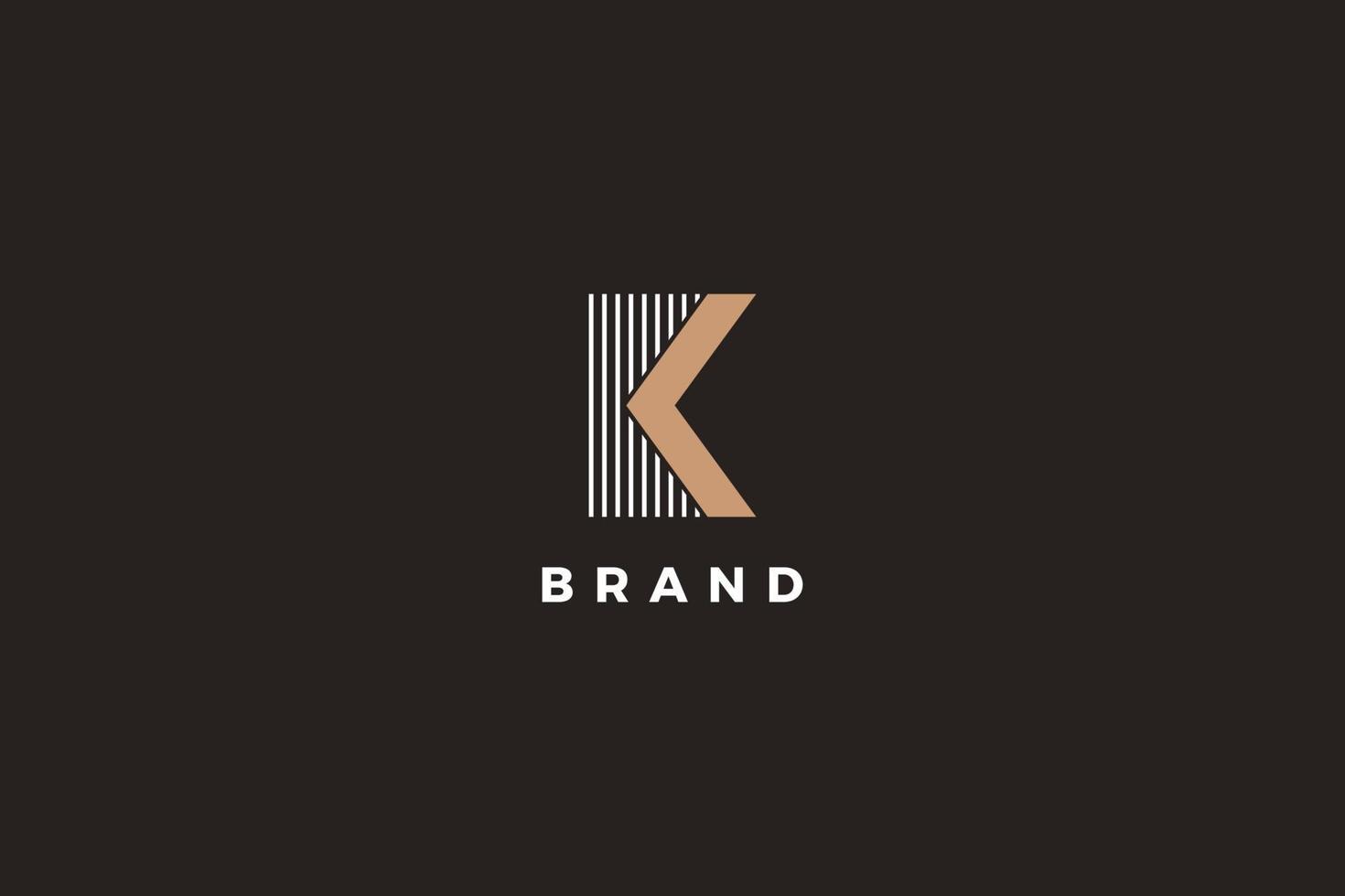 diseño de logotipo de empresa letra k vector