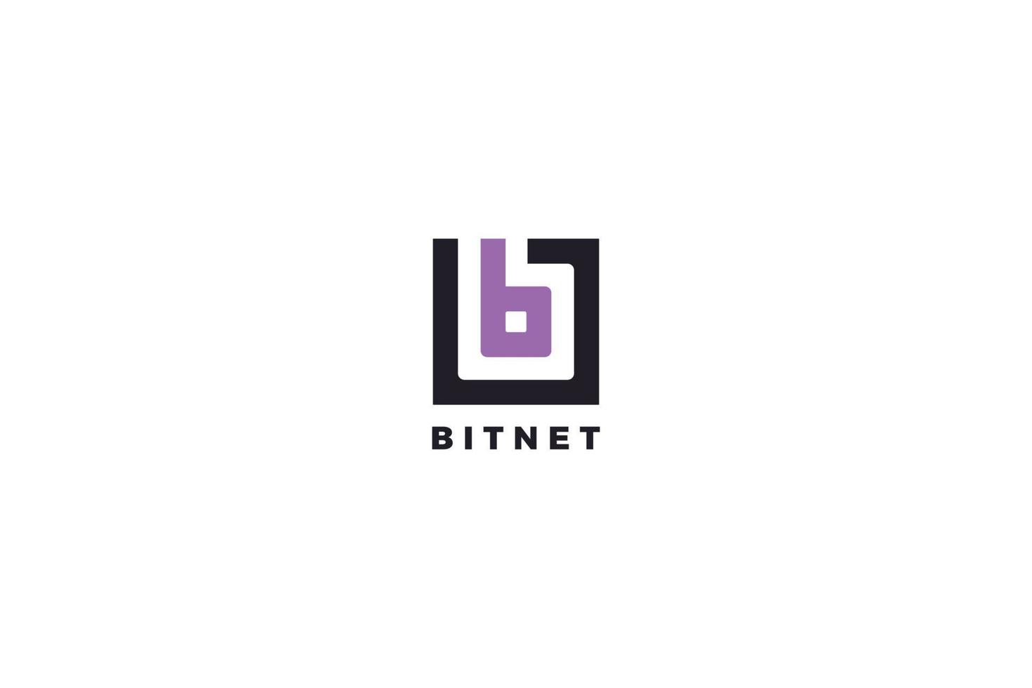 Letter b Purple color business design vector