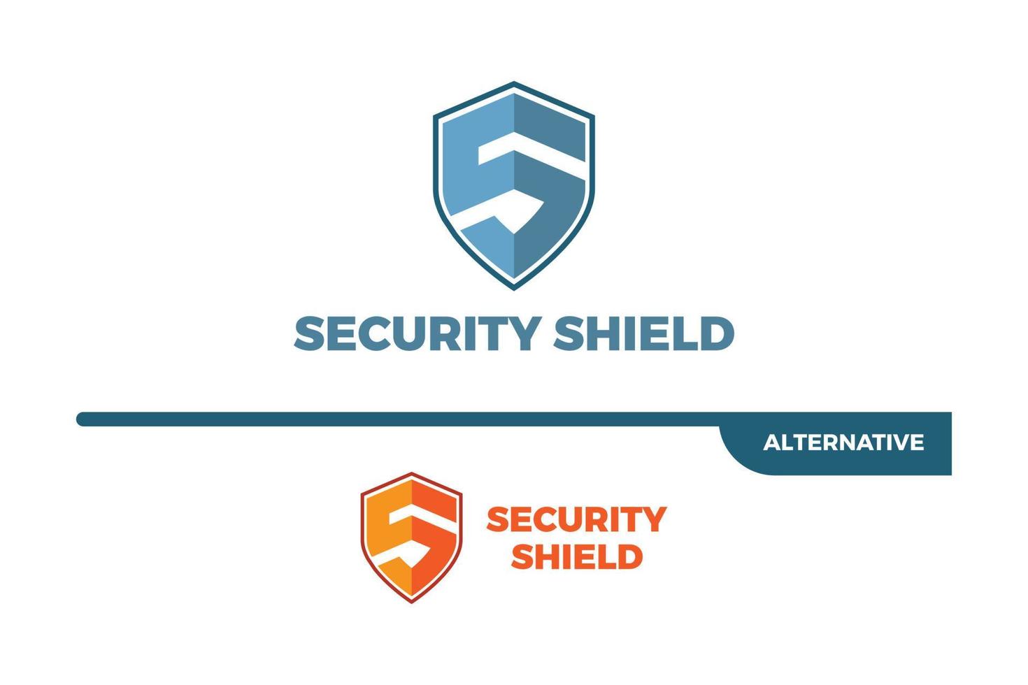 Letter S creative security shield logo vector