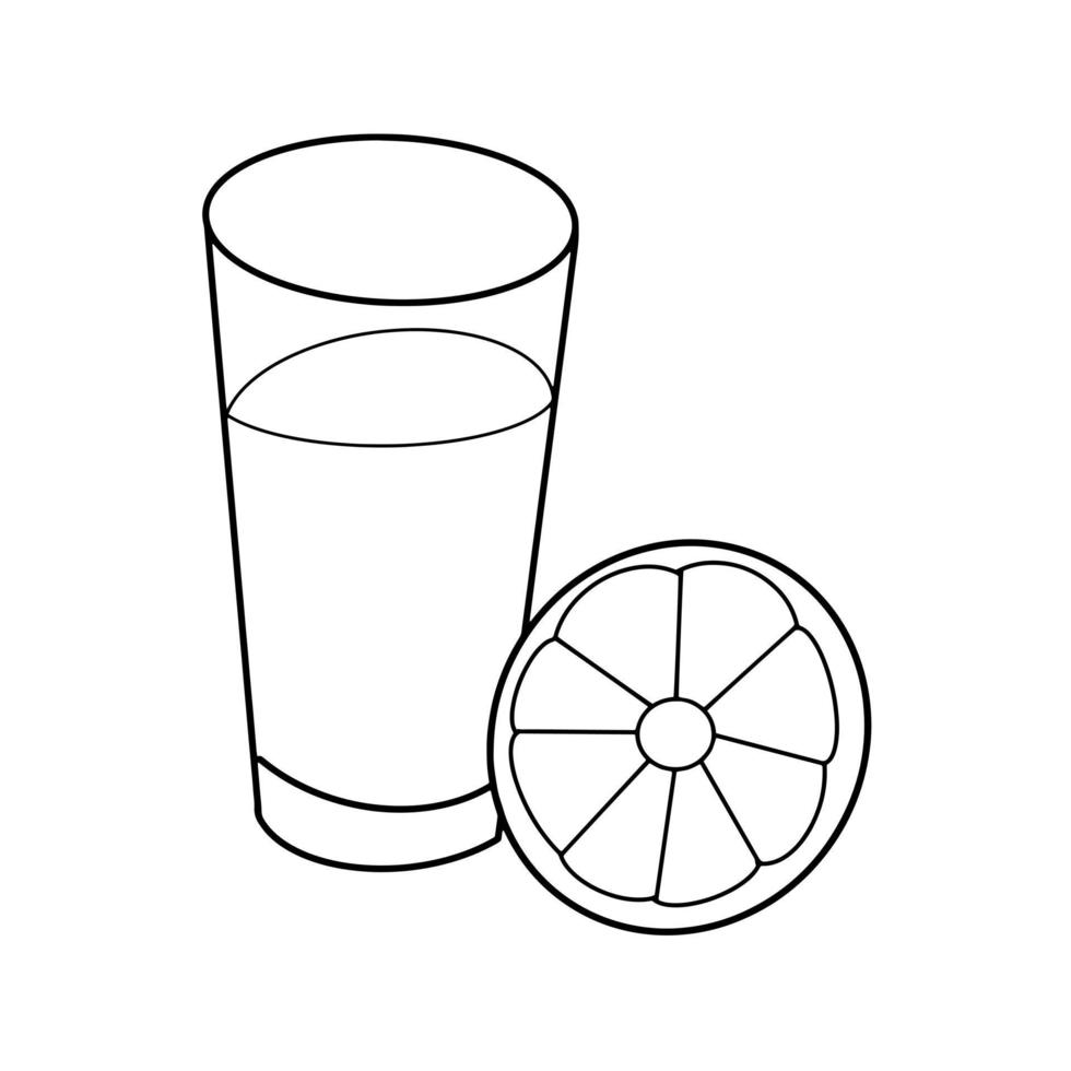 jugo de naranja dibujado a mano doodle de línea orgánica vector