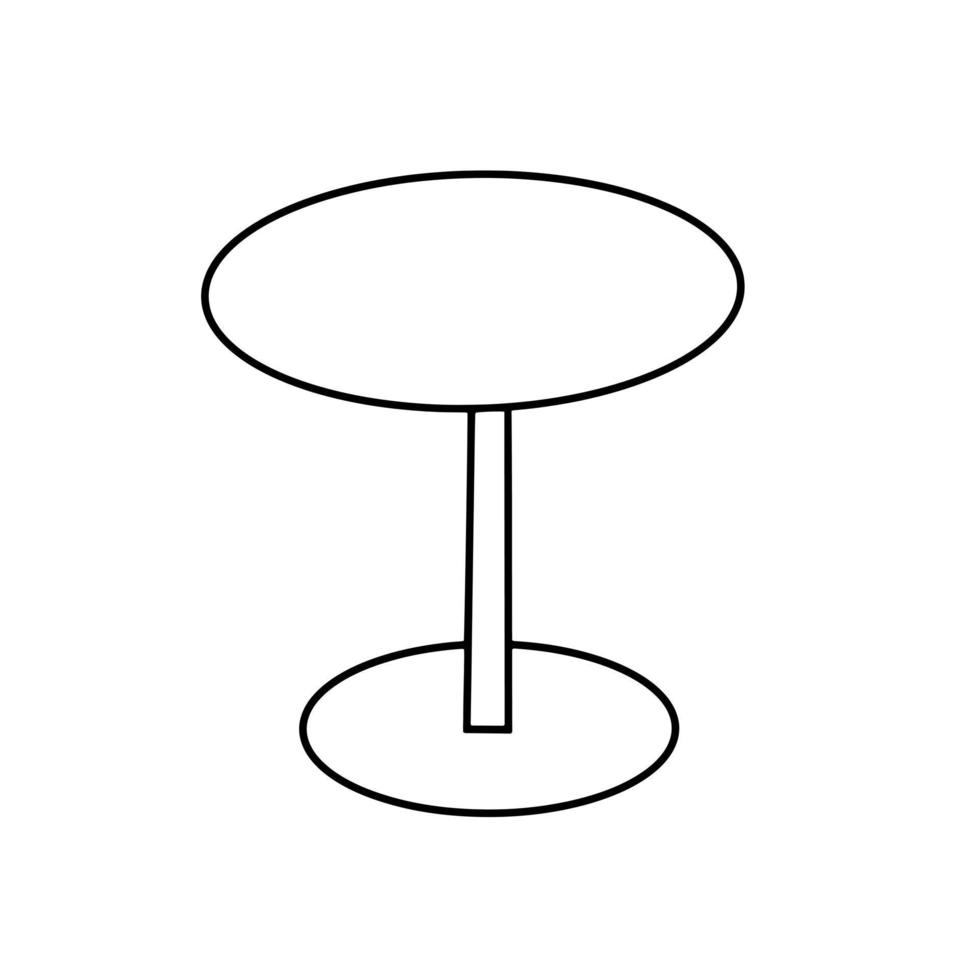 mesa cafe bar línea orgánica garabato vector