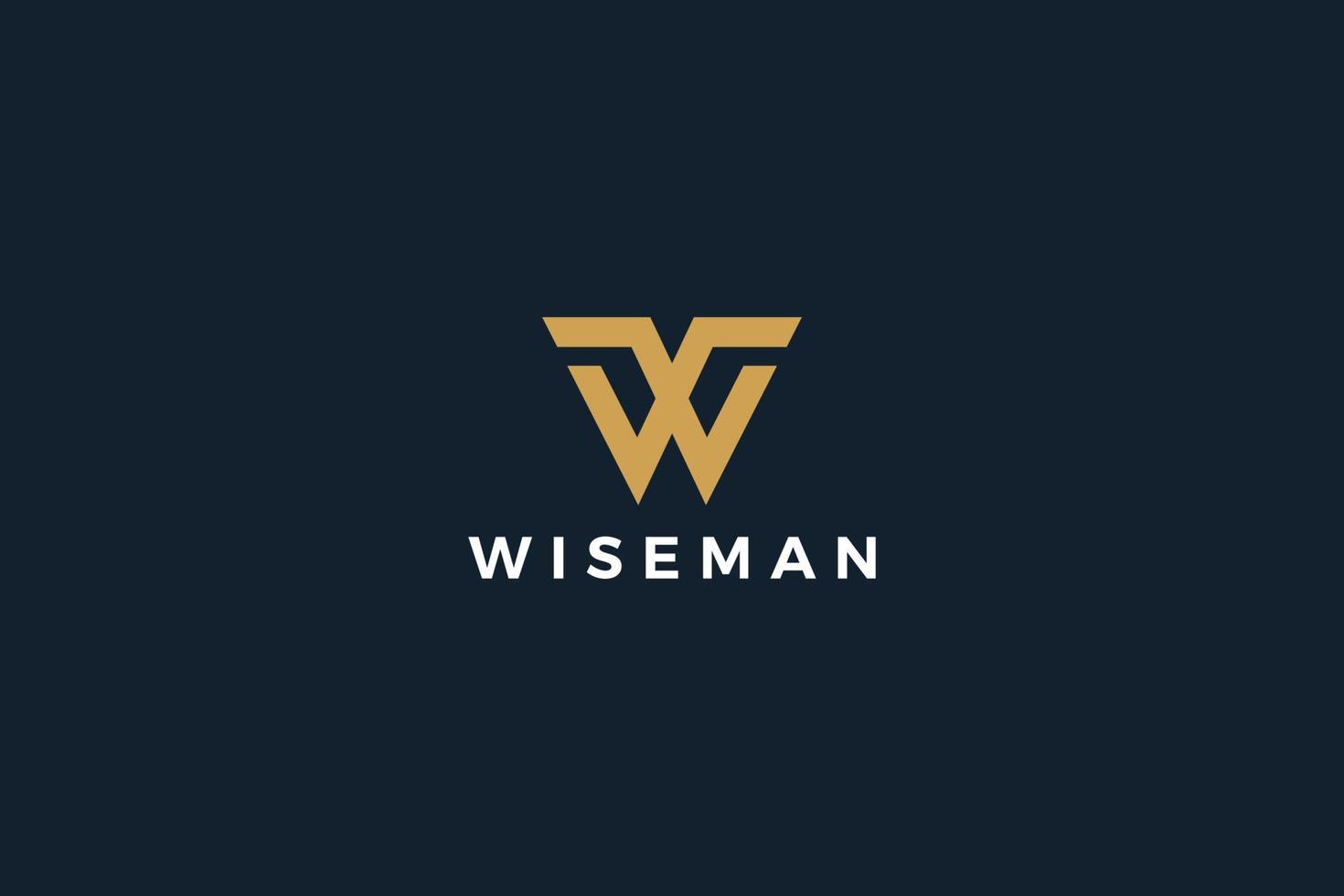 Letter W brown color business logo design vector
