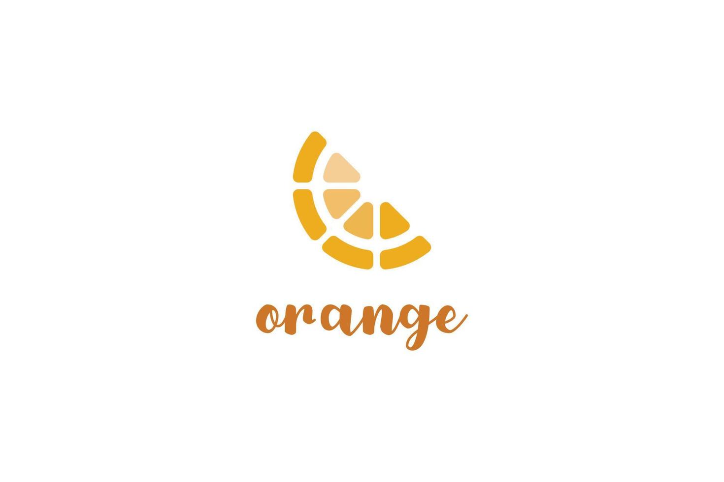 Sliced ripe orange abstract design element vector