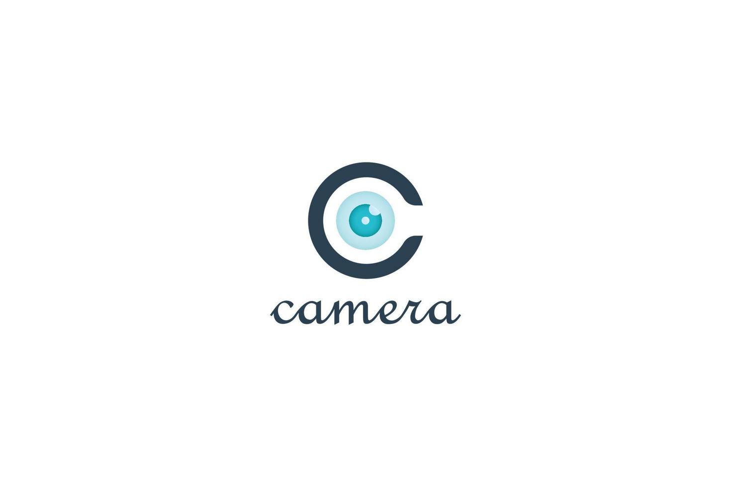Letter C eye logo vector
