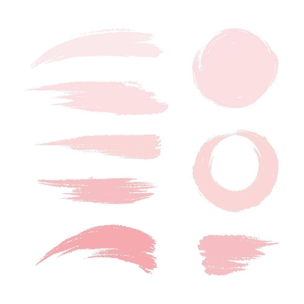 Set of brush paint, ink, grunge, dirty brush strokes. vector