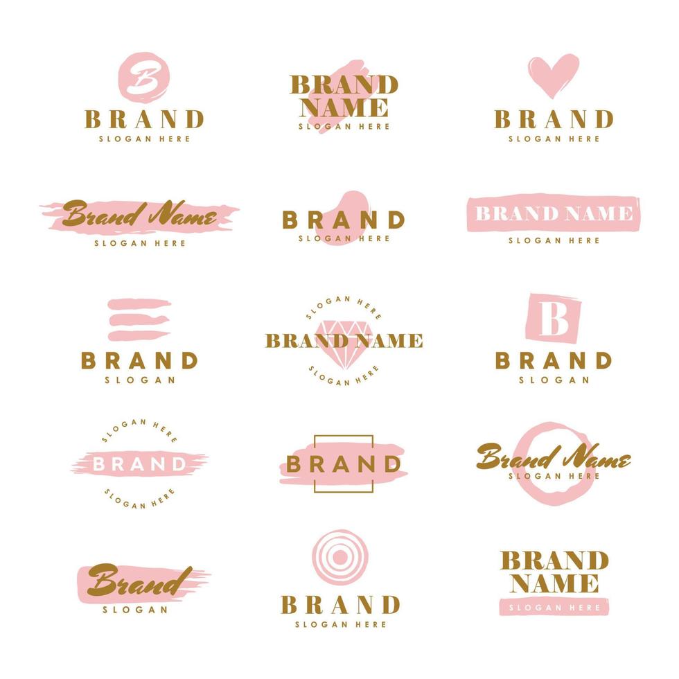 Minimal vector logo templates for brand design.