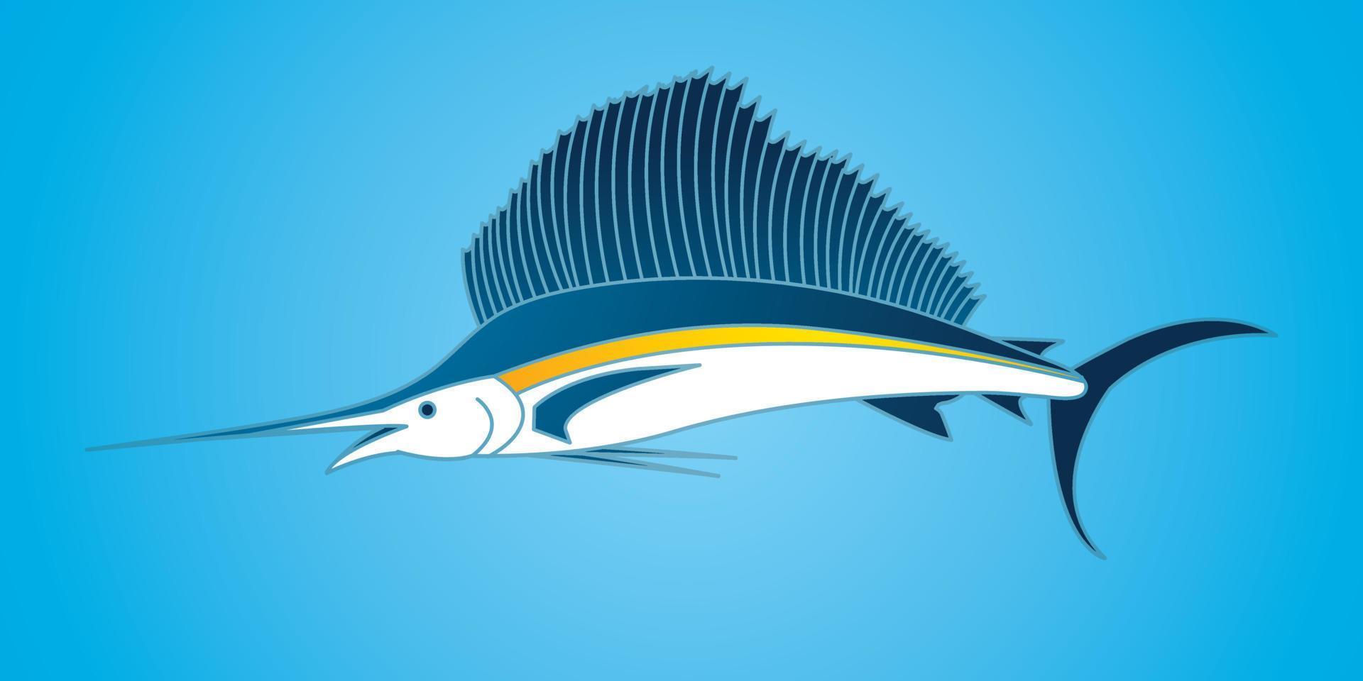 Sailfish Jumping Swimming vector