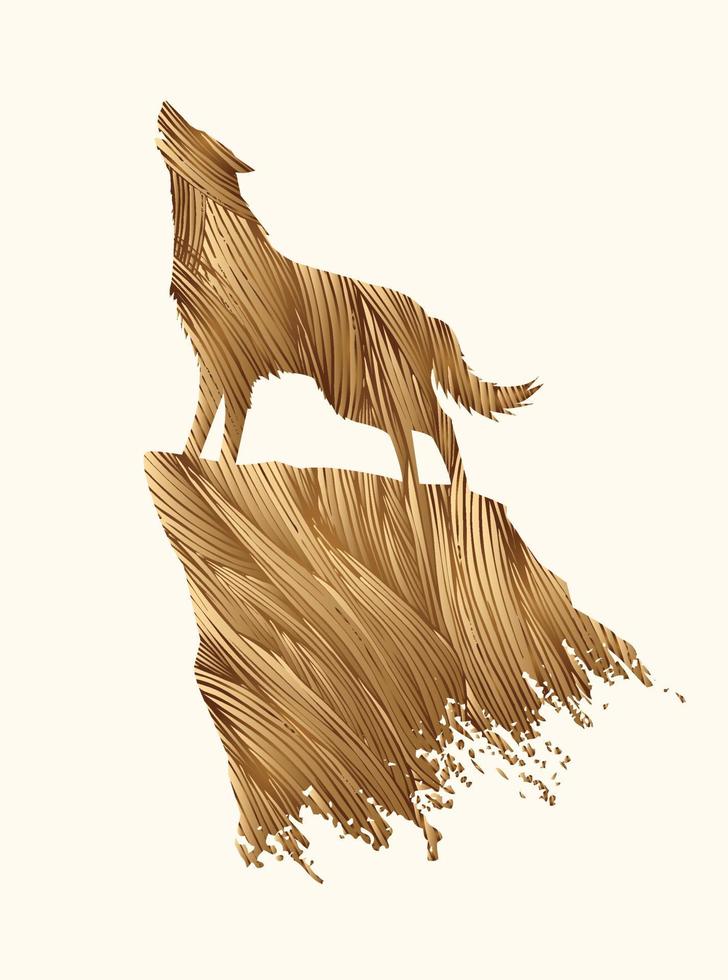 Abstract Wolf Howling vector