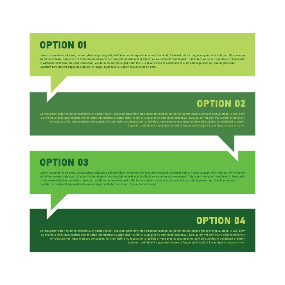 tonos de diseño infográfico rectángulo verde vector