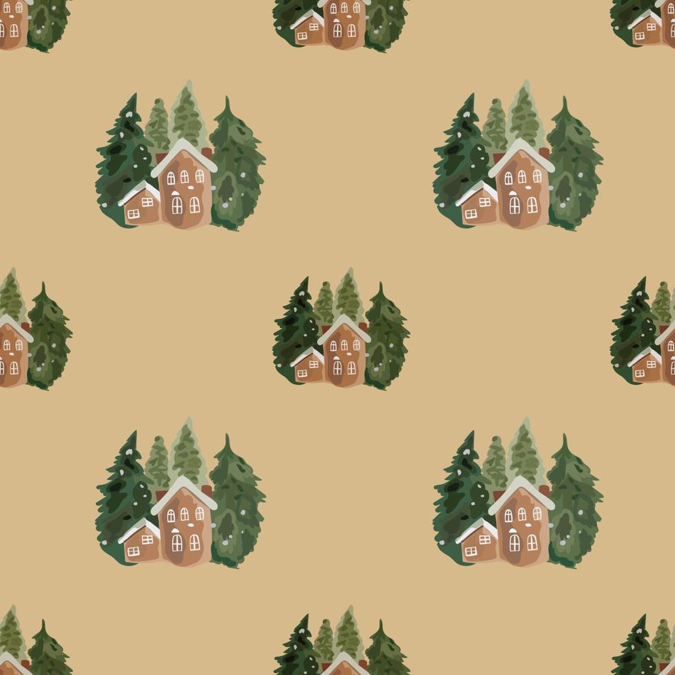 Christmas seamless pattern background. Vector illustration.