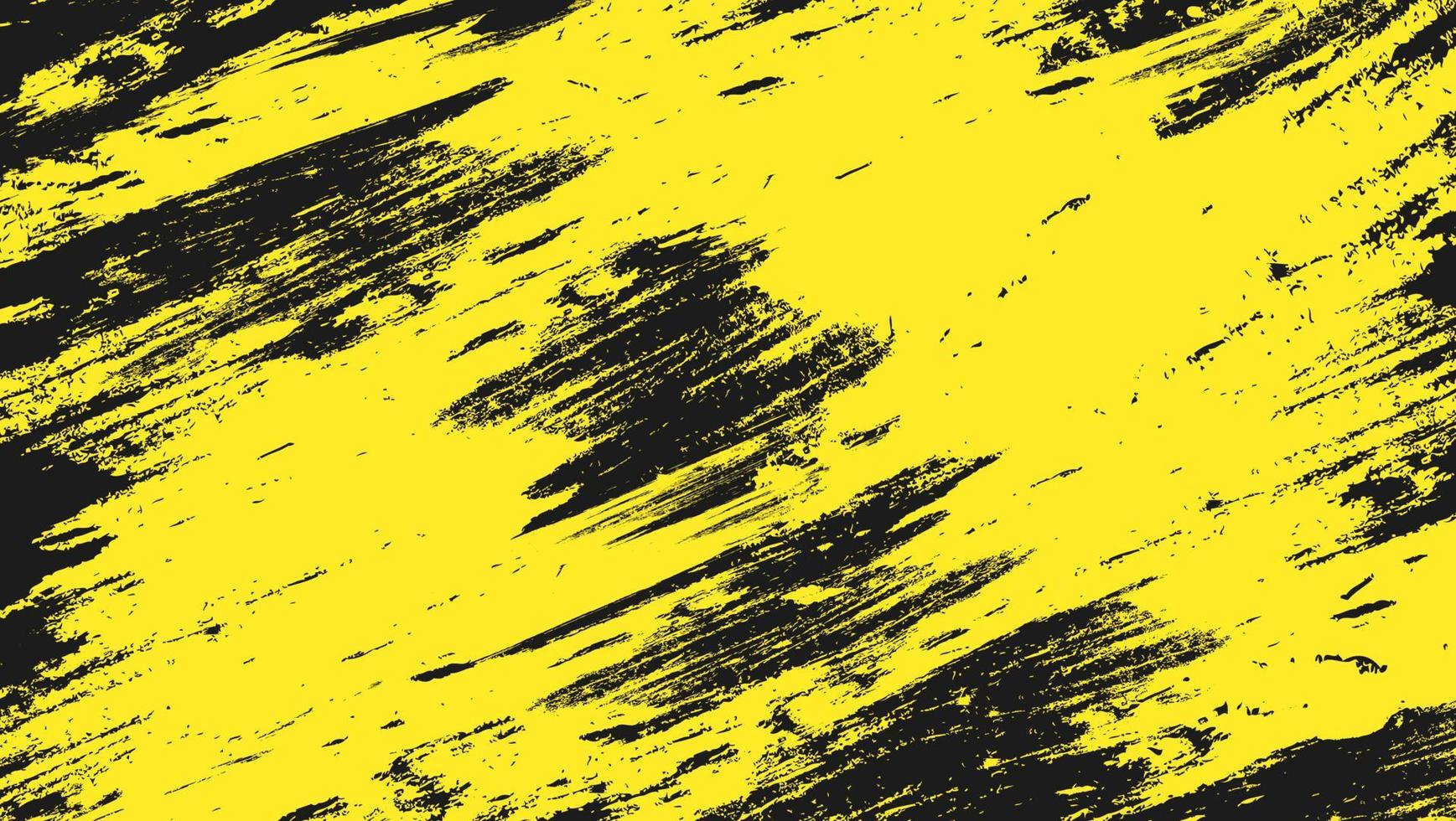 diseño de textura grunge amarillo abstracto en fondo oscuro vector