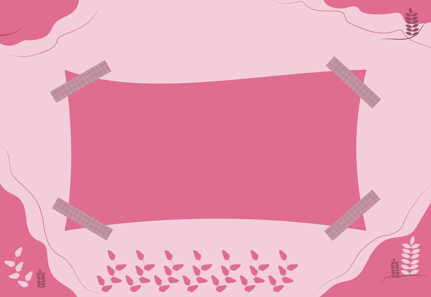 papel simple con fondo de forma abstracta de cinta rosa vector