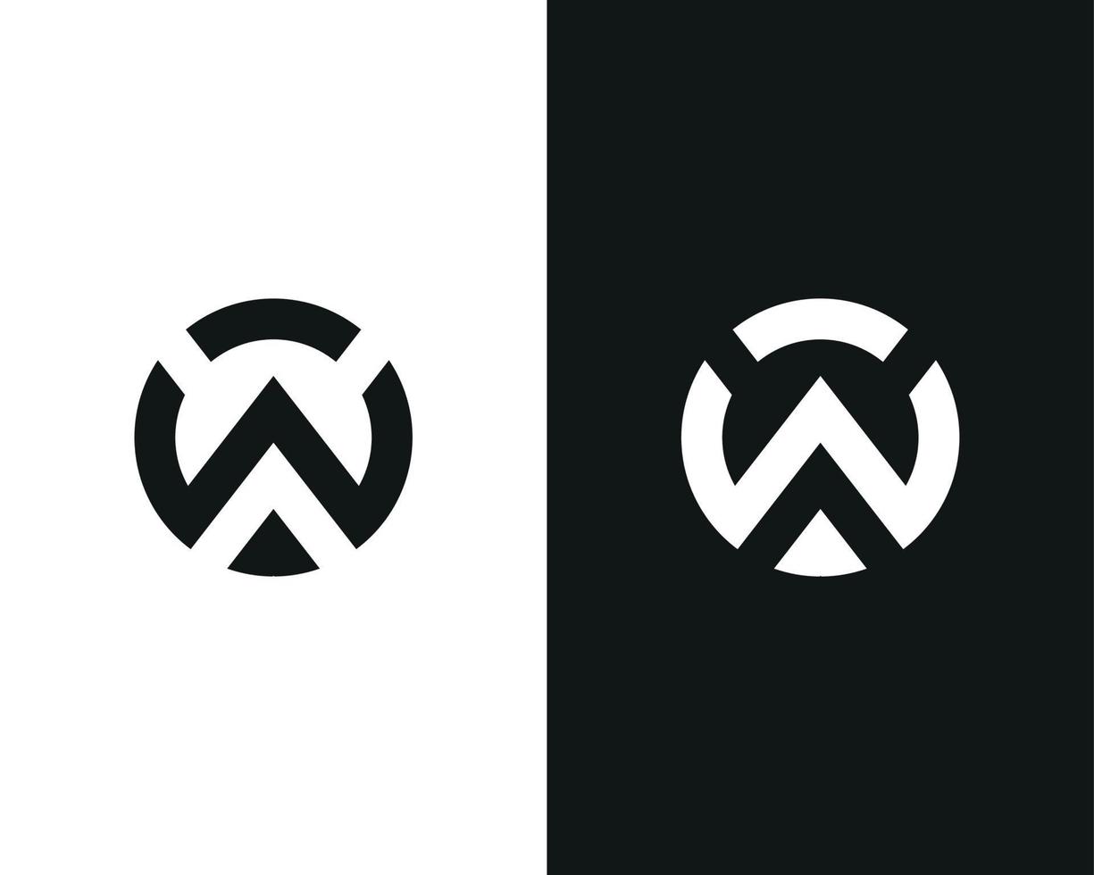 logotipo de monograma de letra inicial wo o ow. vector profesional