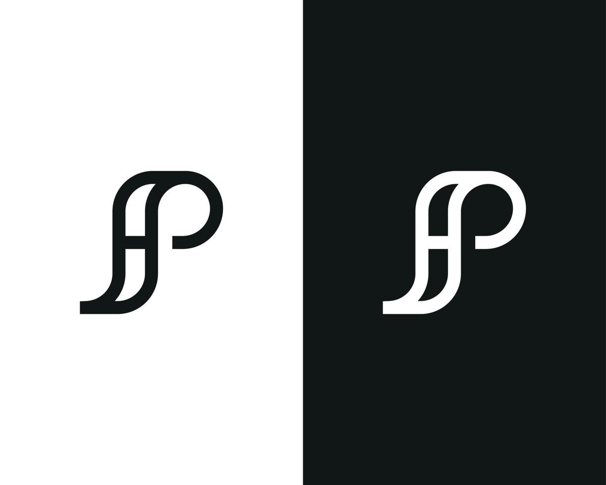 Modern Abstract Initial letter HP logo. Pro Vector