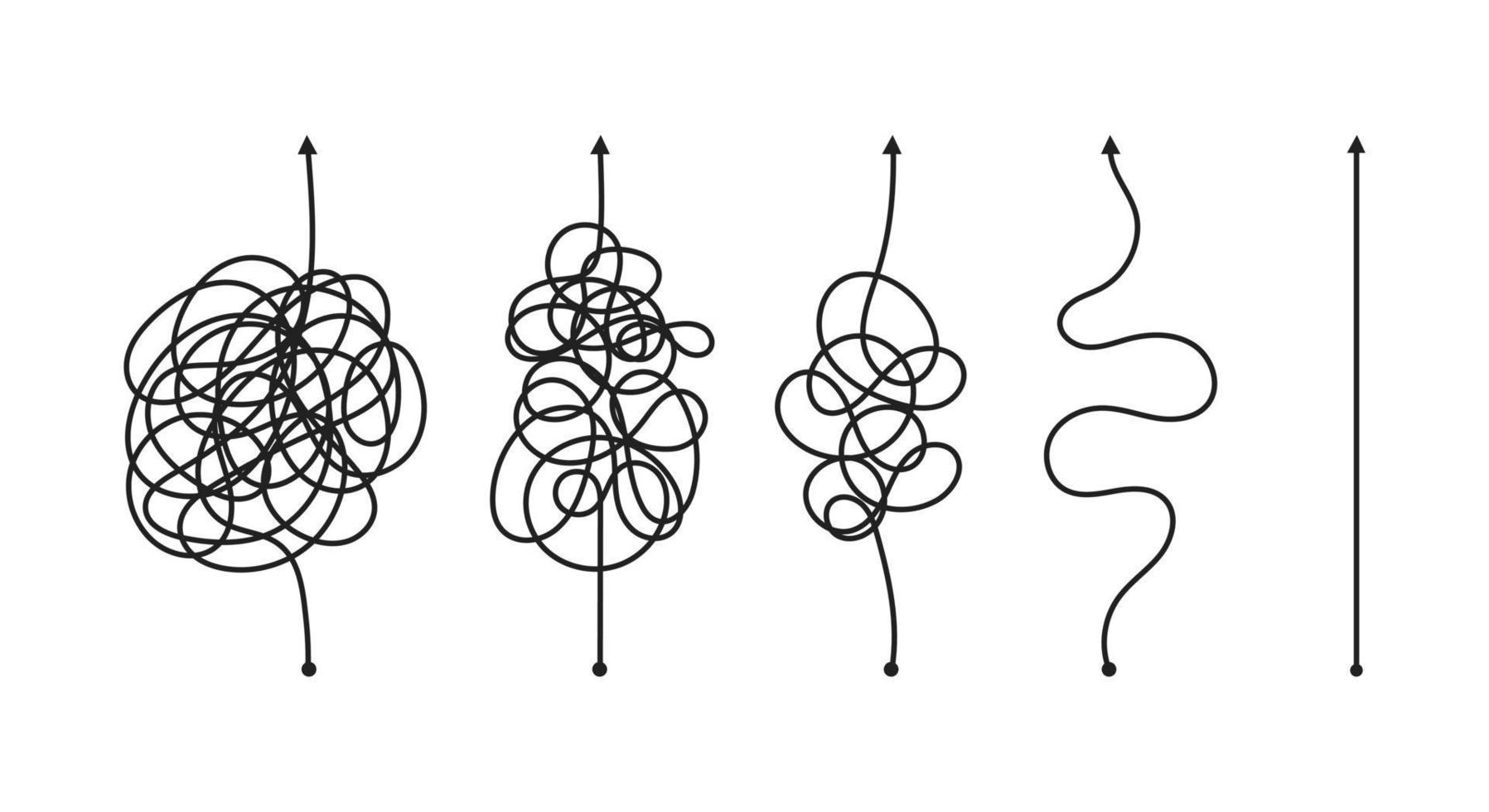 forma sencilla compleja y fácil de principio a fin. vector