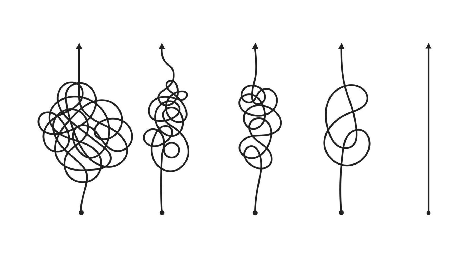 forma sencilla compleja y fácil de principio a fin. vector