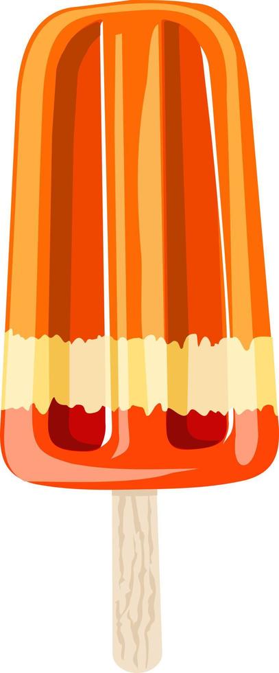 frozen juice on a stick popsicle vector