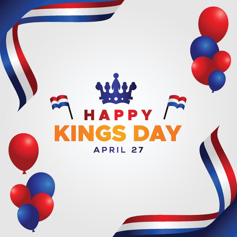 Kings Day Design Celebrate Moment vector