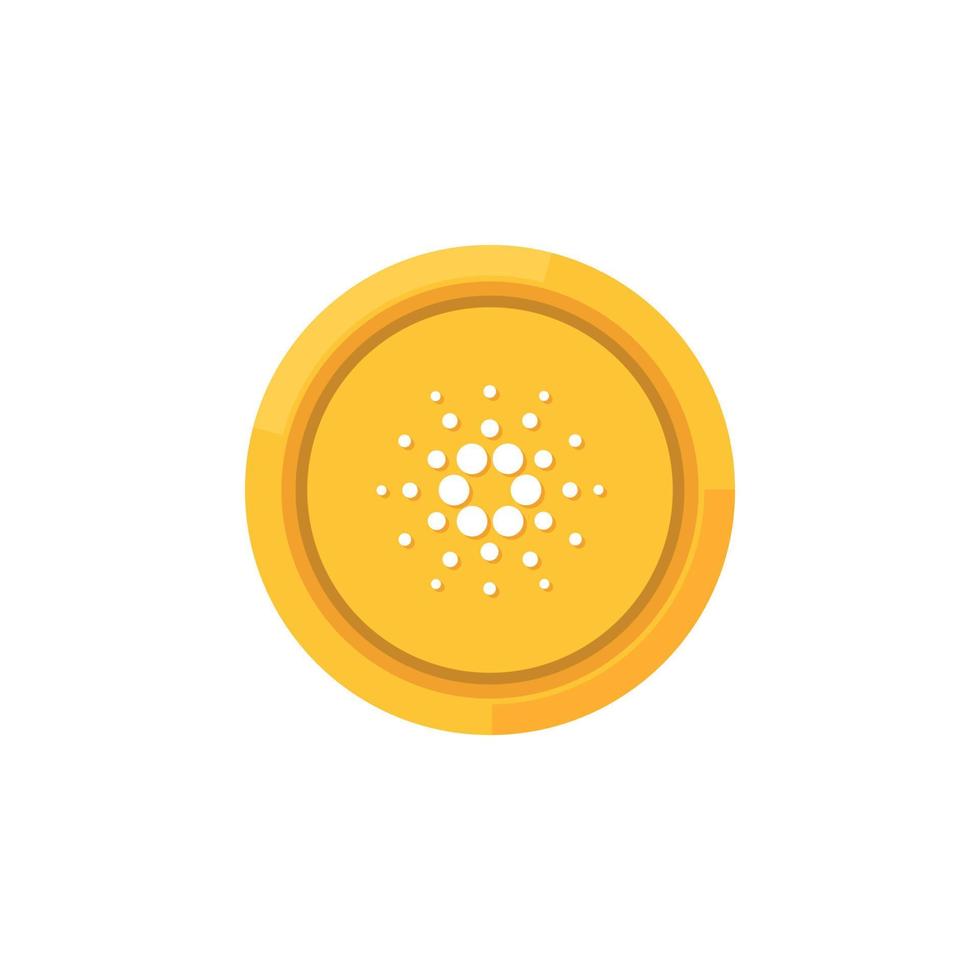 Cardano crypto flat icon vector