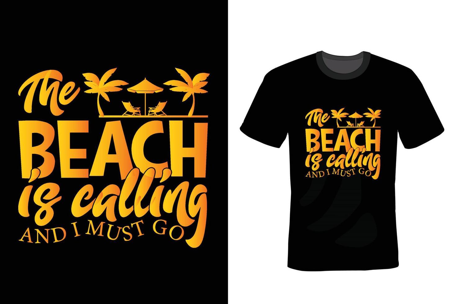 Beach T-shirt design, typography, vintage vector