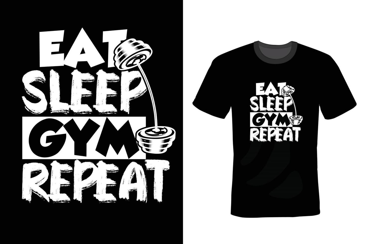 Gym T-shirt design, typography, vintage vector