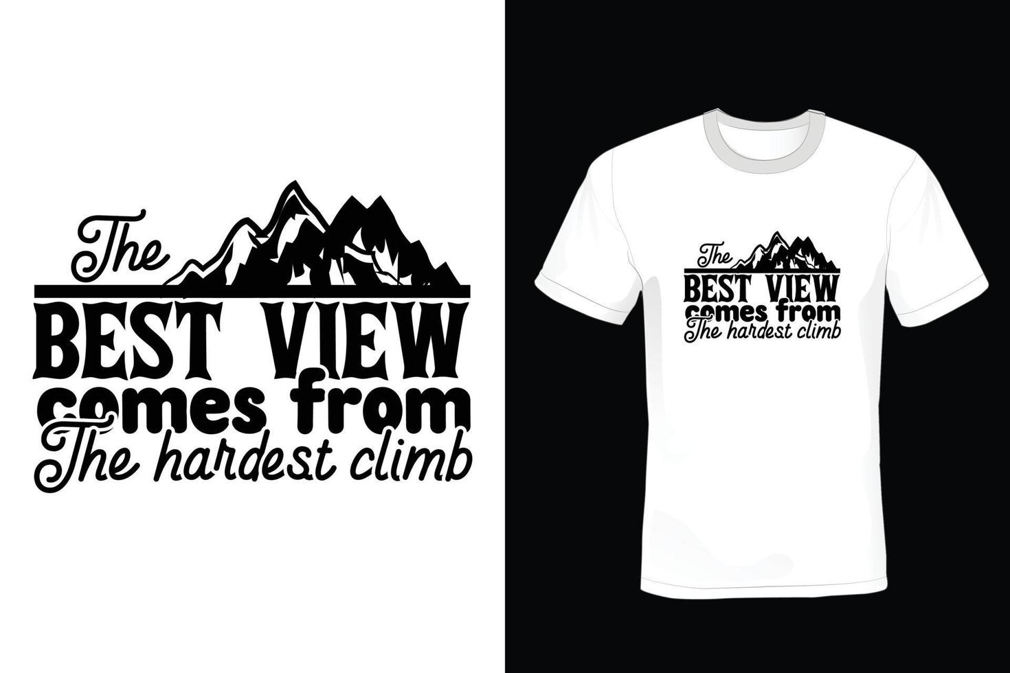 Hiking T-shirt design, typography, vintage vector