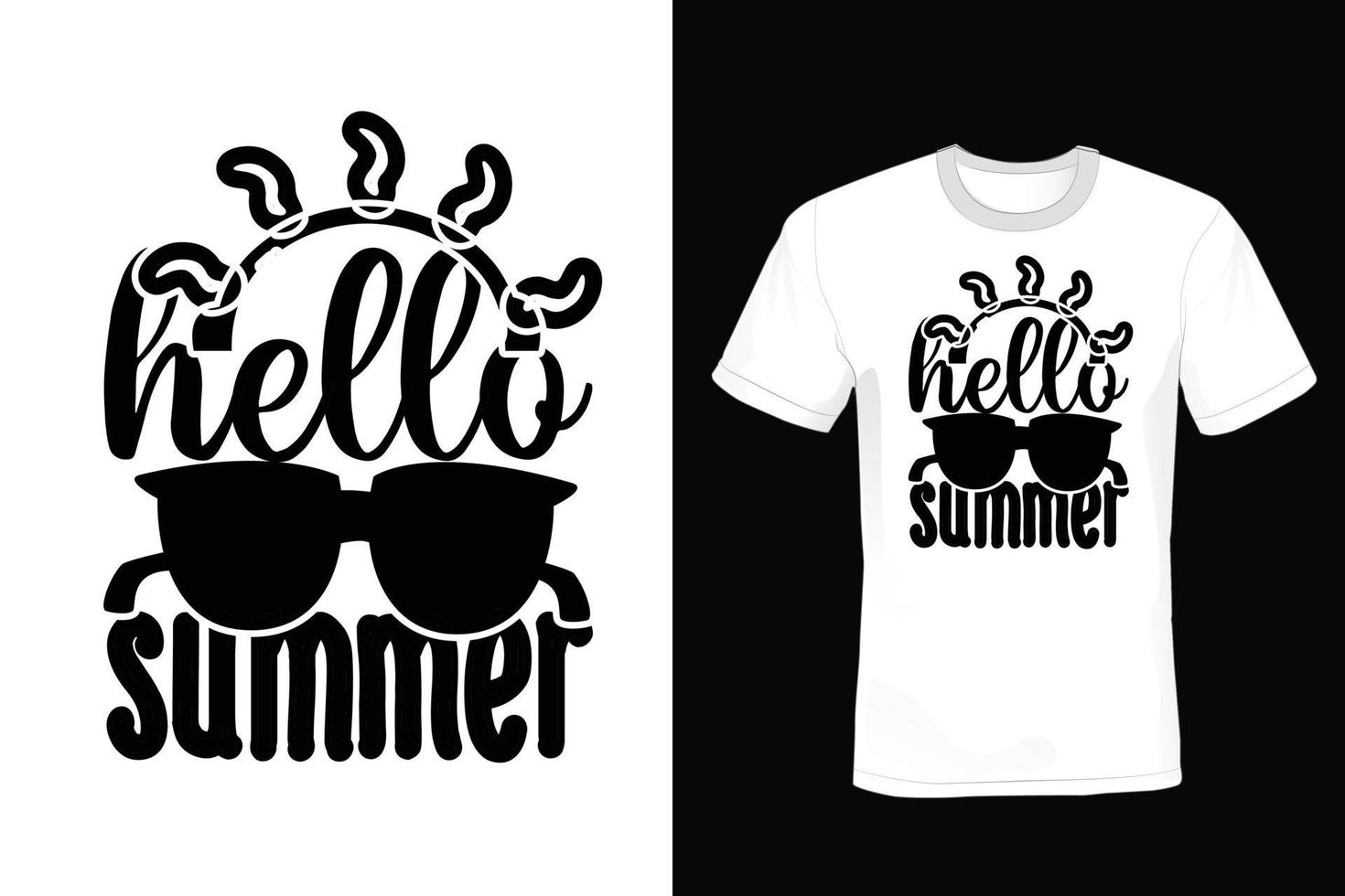 Summer T-shirt design, typography, vintage vector