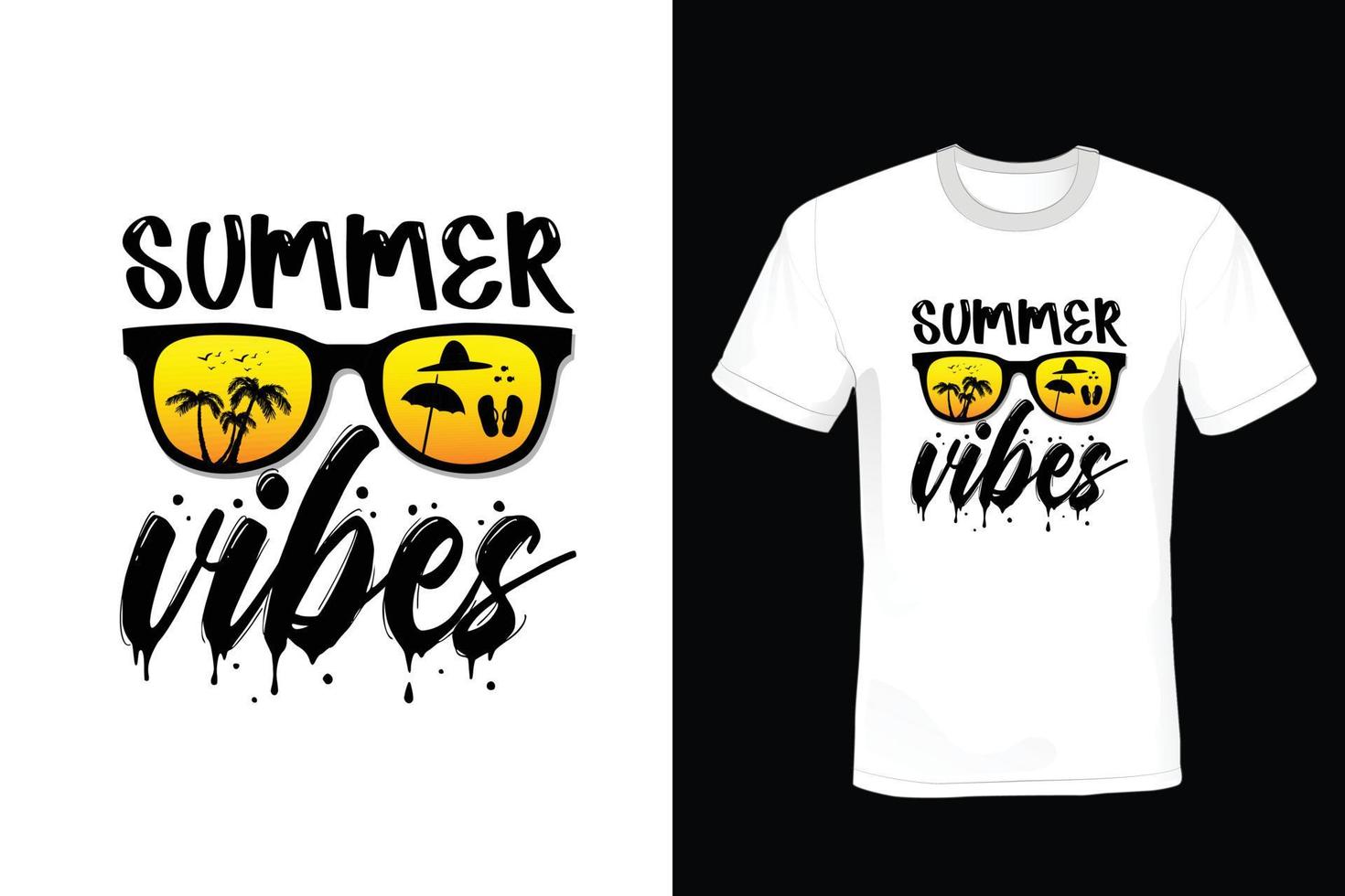 Summer T-shirt design, typography, vintage vector