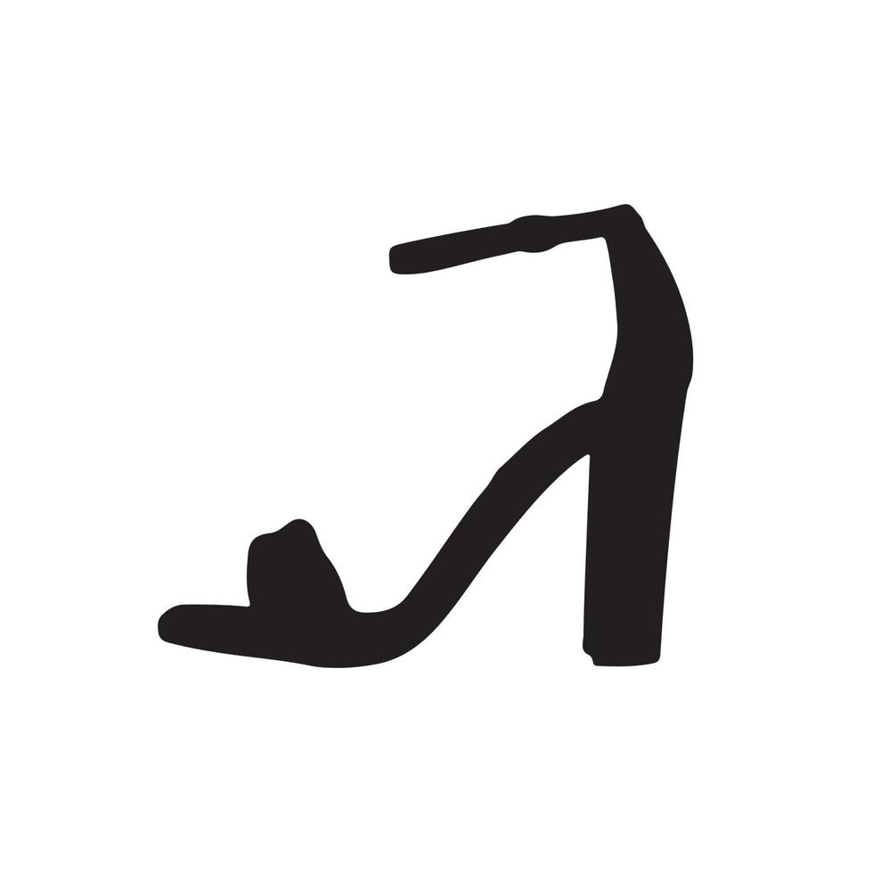 Ankle strap woman heels vector