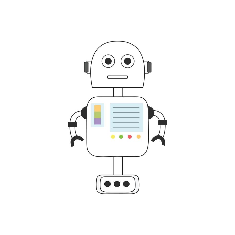 robots sobre un fondo blanco Servicio de atención al cliente de chat de bots. icono de ilustración vectorial para diseño web. vector
