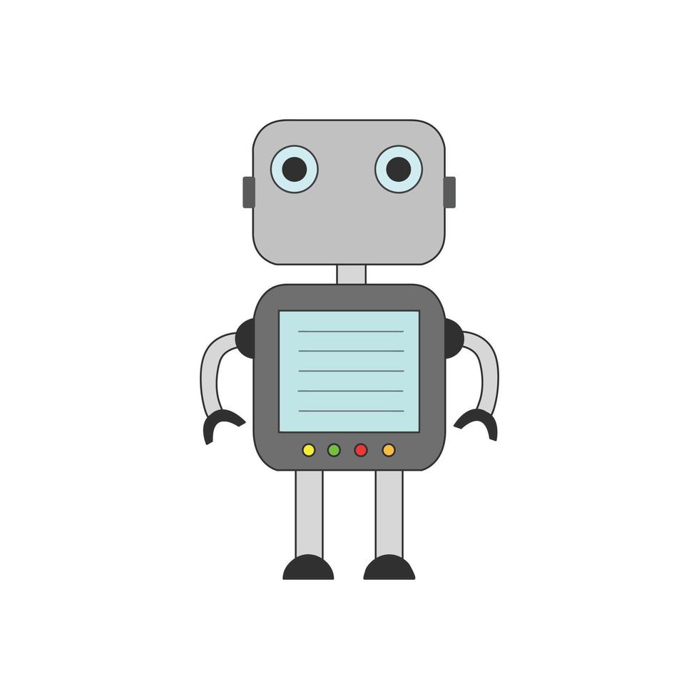 robots sobre un fondo blanco Servicio de atención al cliente de chat de bots. icono de ilustración vectorial para diseño web. vector