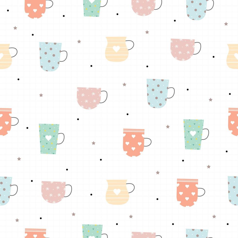 Pastel color glass background Cute seamless pattern for kids Design ideas used for printing, cards, gift wrap, textiles Illustration vector. vector